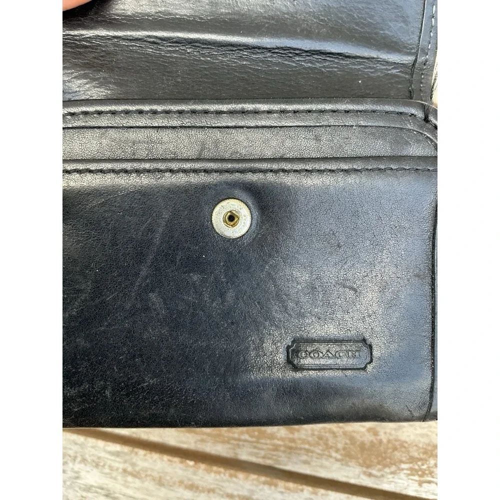 Vintage Coach 7219 Black  Multifunction Purse Wallet WITH Keychain Bag‎ Charm